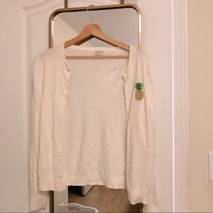 J Crew Pineapple cardigan